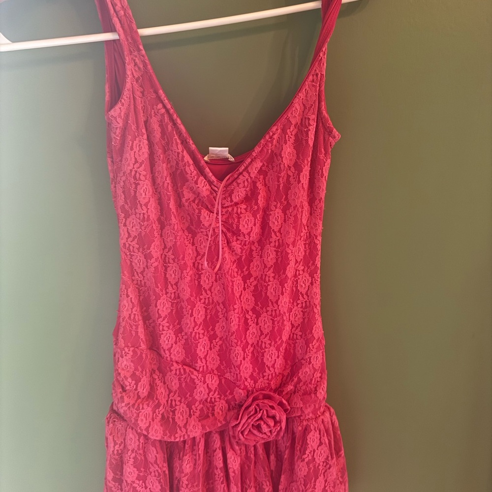 Urban Outfitters Pink Lace Mini Dress